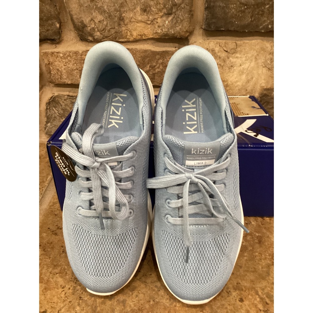 Kizik Lima 2 Women Size 8.5 Wide Soft Chambray Blue Hands Free Sneakers New - Picture 3 of 9